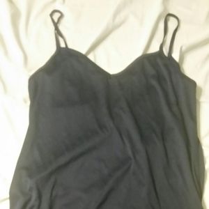 V Neck Soft Tank Top Navy